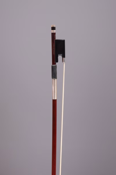 Vuillaume-style Viola bow by Manoel Francisco with repaired crack in head